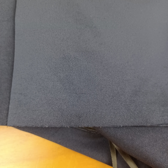 Xscape Cocktail Midi Dress Size 4 Ruffle Scuba Off the Shoulder In Midnight - Picture 13 of 16